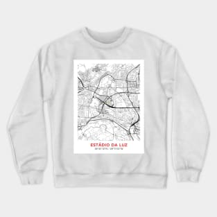 Estadio Da Luz Map Design Crewneck Sweatshirt